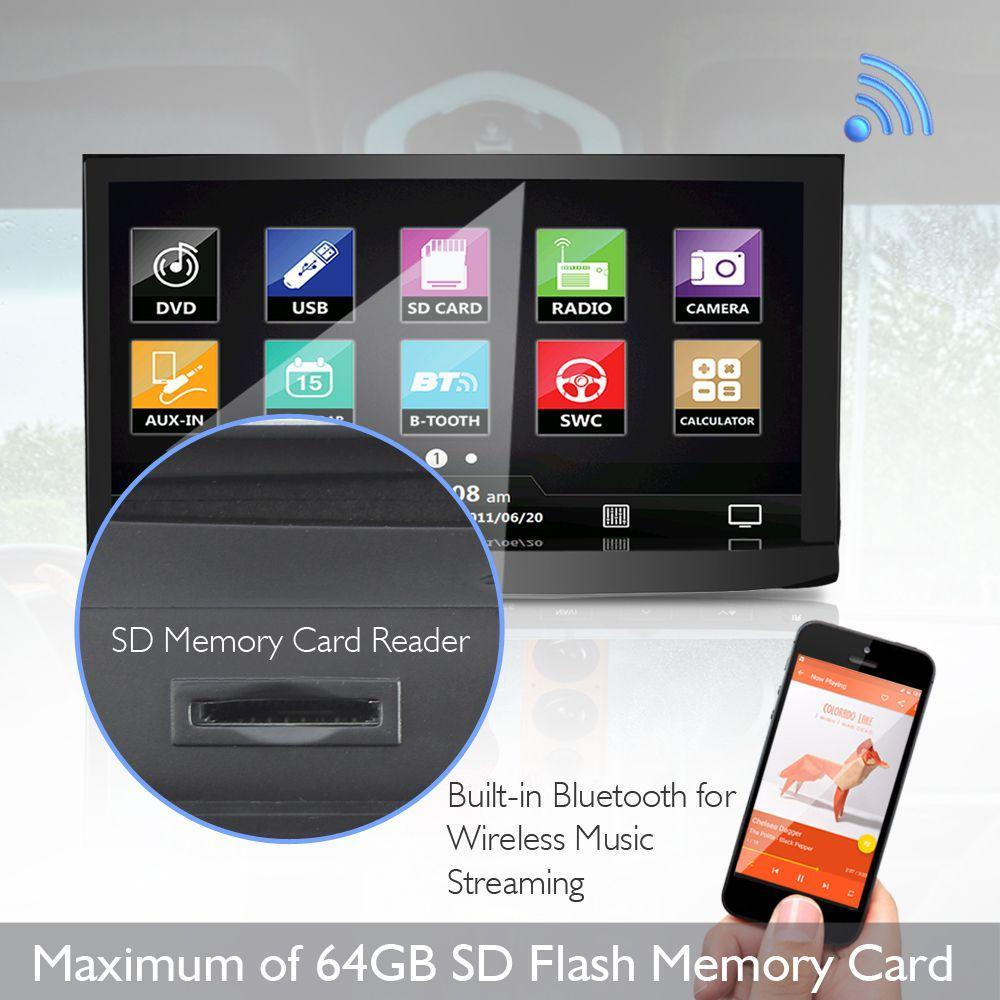 Pyle Bluetooth Car Stereo Receiver, 7.0'' HD Touchscreen, AM/FM Radio, (PLDNV695B)