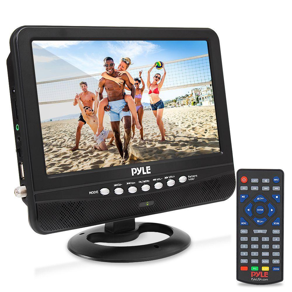 Pyle Portable Wireless 9'' Widescreen TV, Rechargeable Battery,  Dual Stereo Speakers, (PLTV9553)