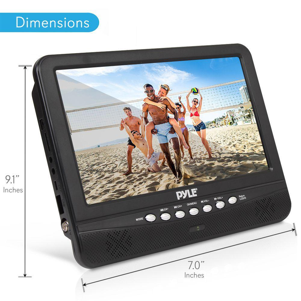 Pyle Portable Wireless 9'' Widescreen TV, Rechargeable Battery,  Dual Stereo Speakers, (PLTV9553)