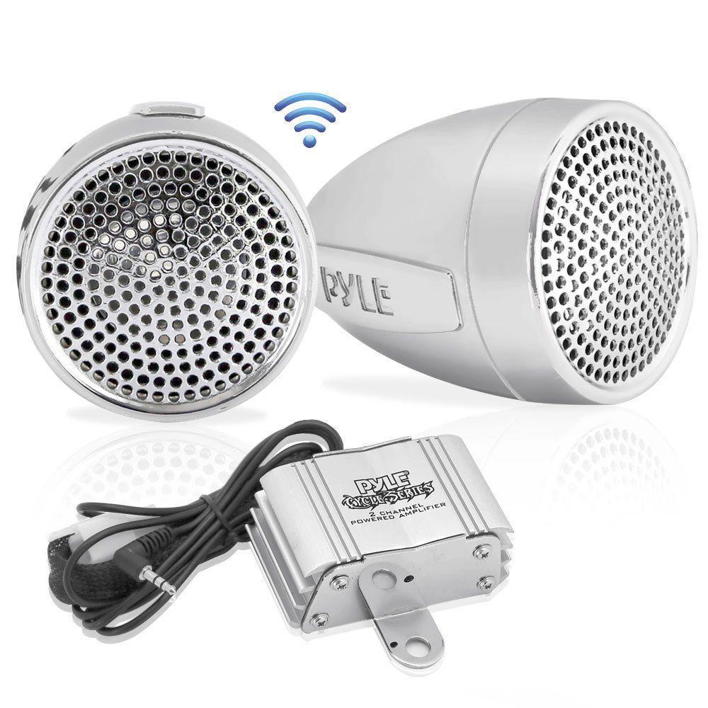 Pyle Motorcycle Bluetooth (2) 2.25'' Speaker System, Waterproof (PLMCA62BT)