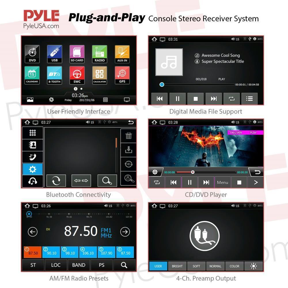 Pyle 2012-2016 Honda CRV Bluetooth Stereo GPS Receiver, 7.0'' Touchscreen, AM/FM Radio, (PHOCRV12)