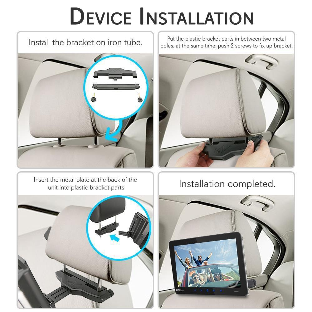 Pyle Universal Car Headrest Mount CD/DVD Player, 9.4'' HD Touchscreen Monitor, (PLDHR926KT)