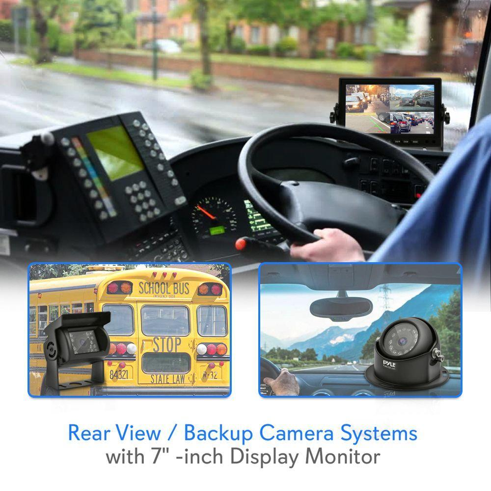 Pyle Multi Vehicle Camera/Monitor System, 7" Display, Waterproof, 4-Cam Video Support, (PLCMTRDVR48)