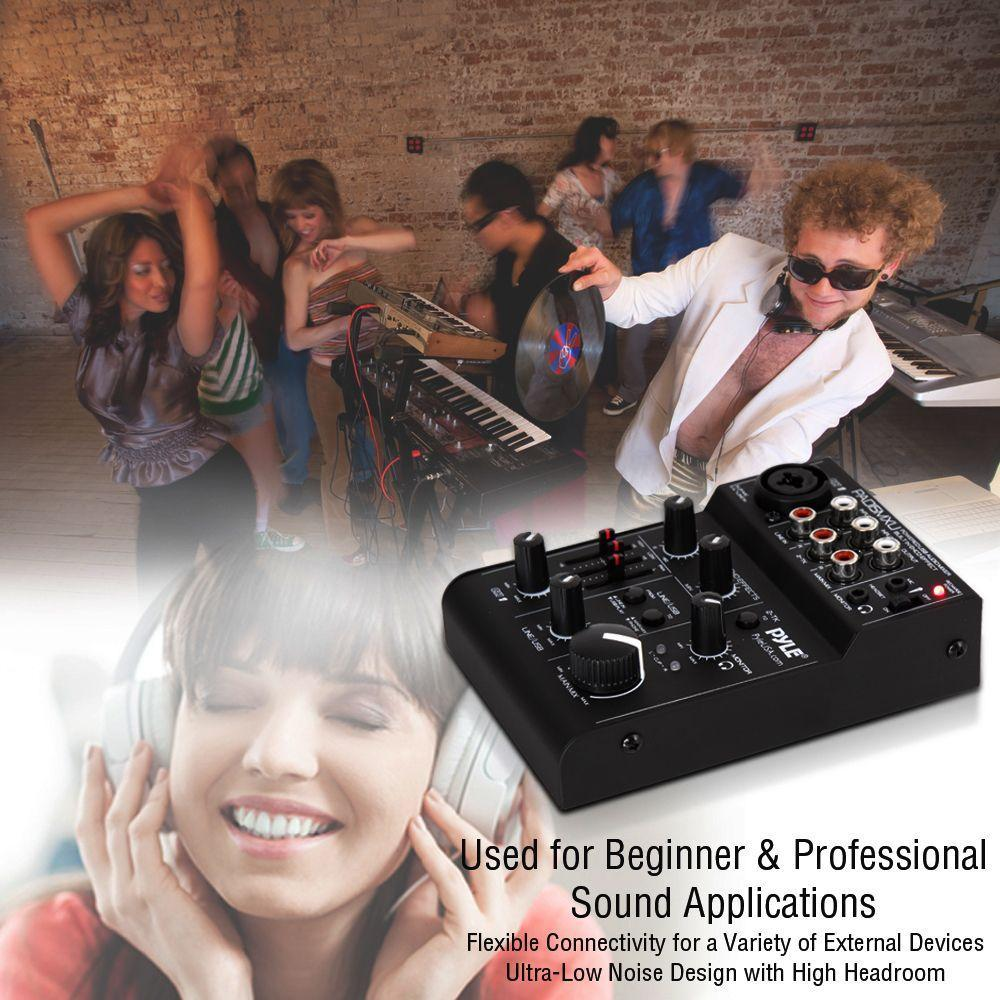 Pyle 3 Ch. DJ Audio Mixer Controller Recorder System, (PAD15MXU)