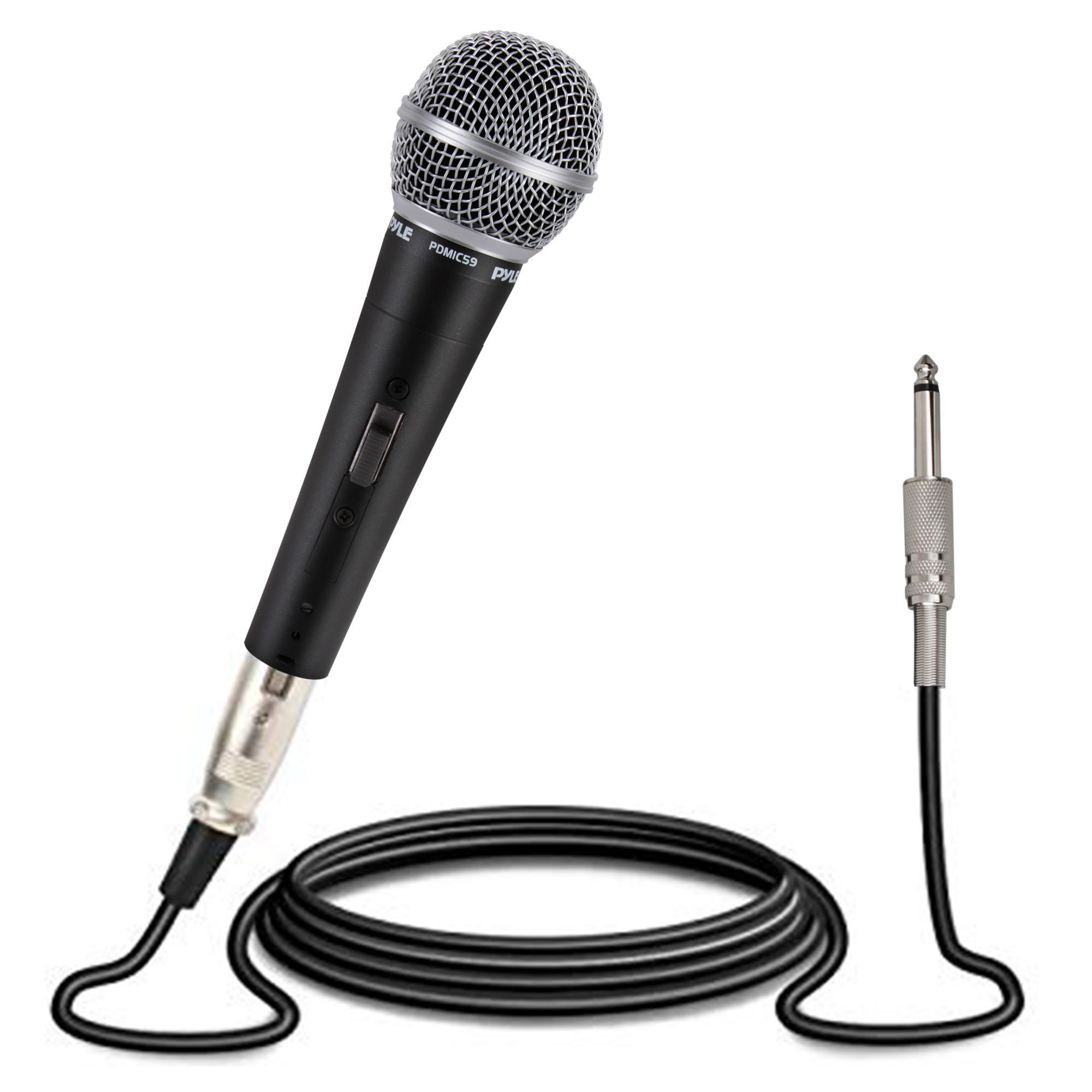 Pyle Professional Microphone, Ultra Wide Frequency Response, Unidirectional Handheld Mic, ON/OFF Switch (PDMIC59)
