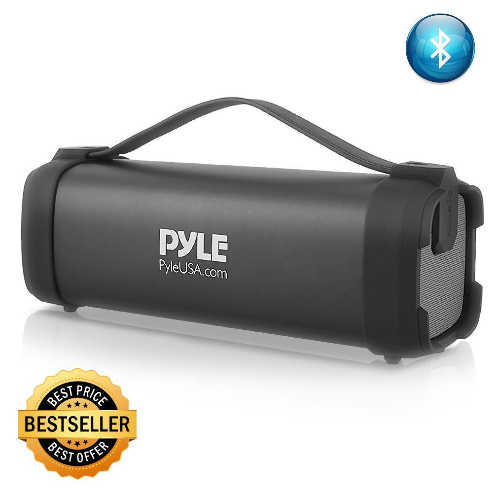 Pyle Bluetooth Wireless Speaker Built-in Rechargeable Battery, MP3/USB Reader, FM Radio (PBMSQG5)