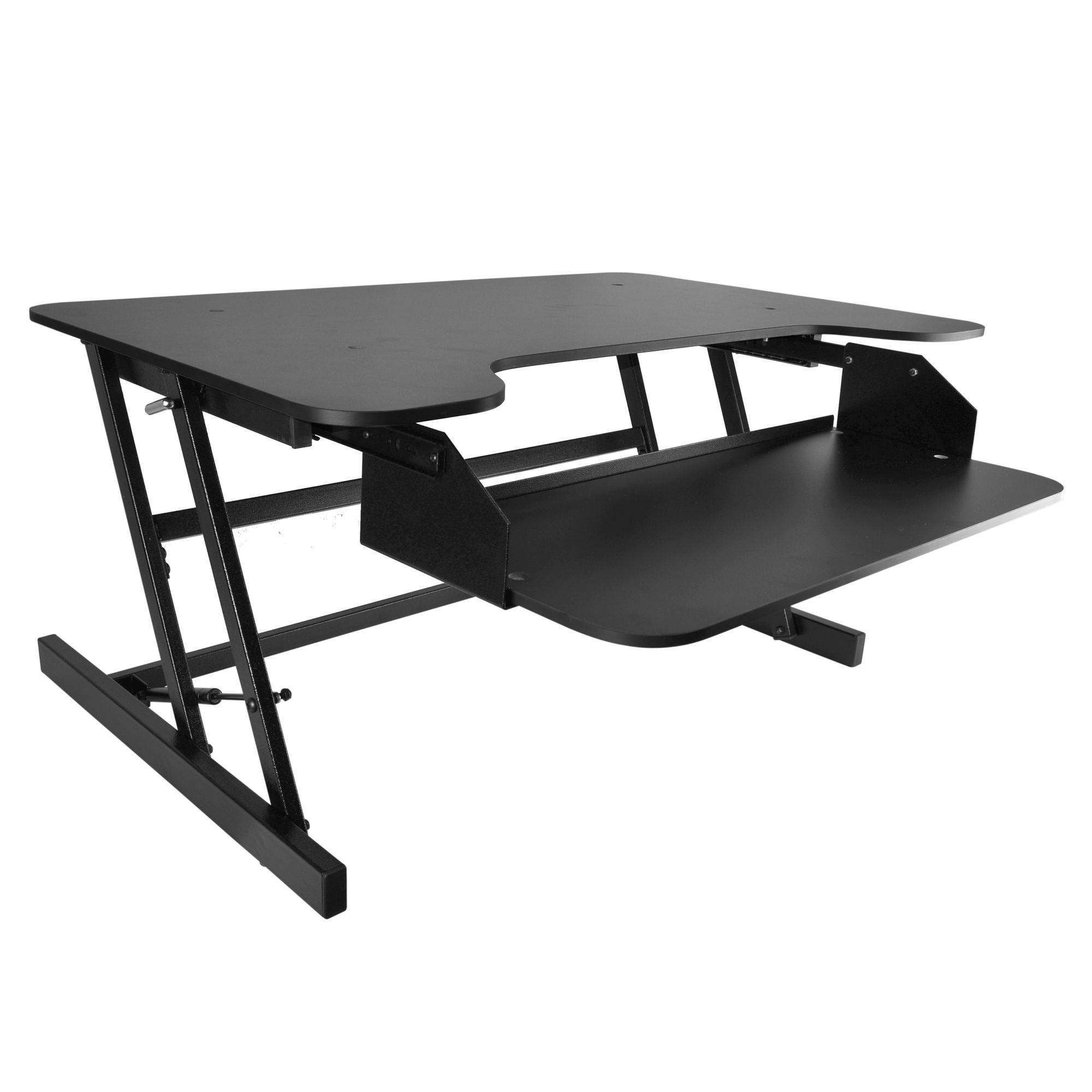 Pyle Portable Computer Workstation Desk, Adjustable Height, Keyboard Pull Out (PDRIS06)