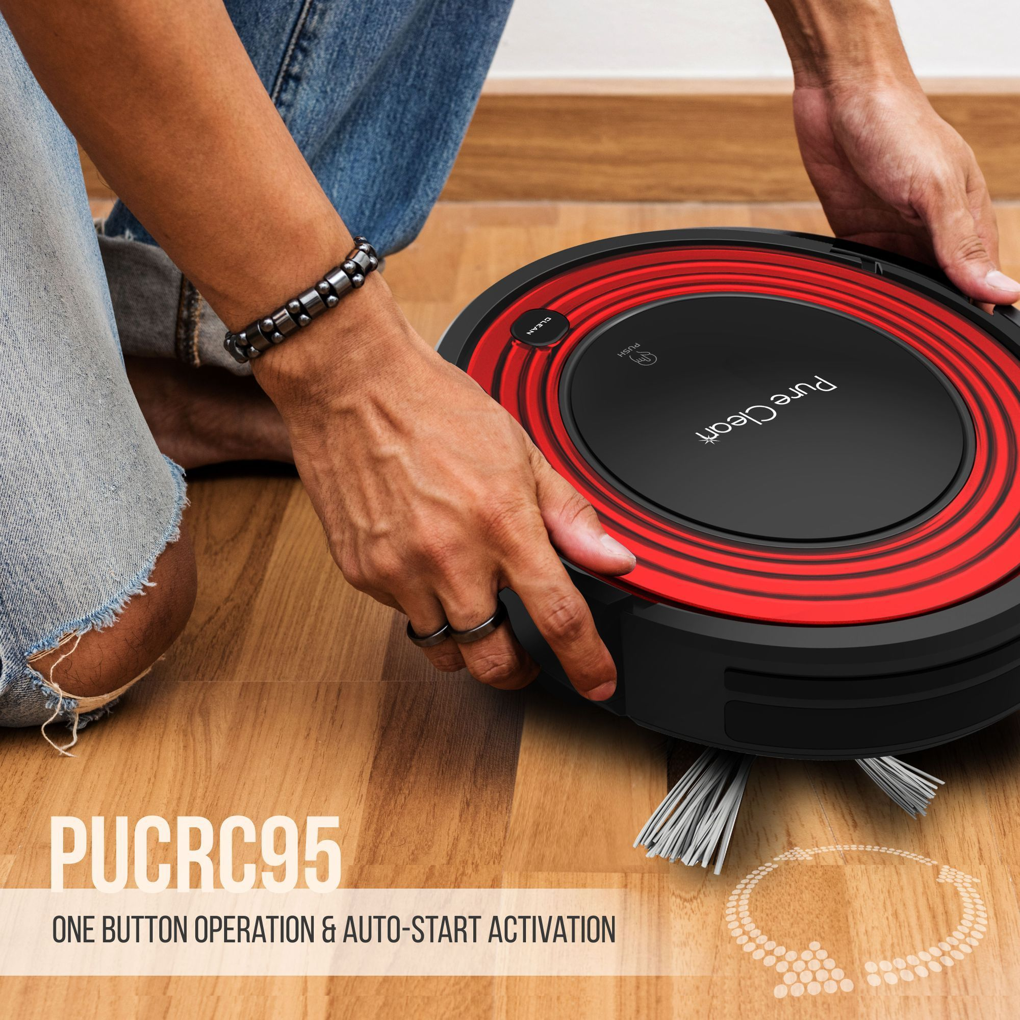 Smart Robot Vacuum - Automatic Floor Cleaner with Dry Mop, Sweep, Dust & Vacuum Ability