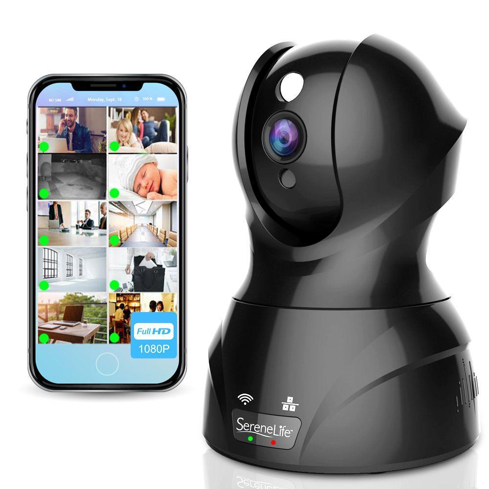 SereneLife Compact Wireless Home Security HD Camera, Control Remotely (IPCAMHD82)