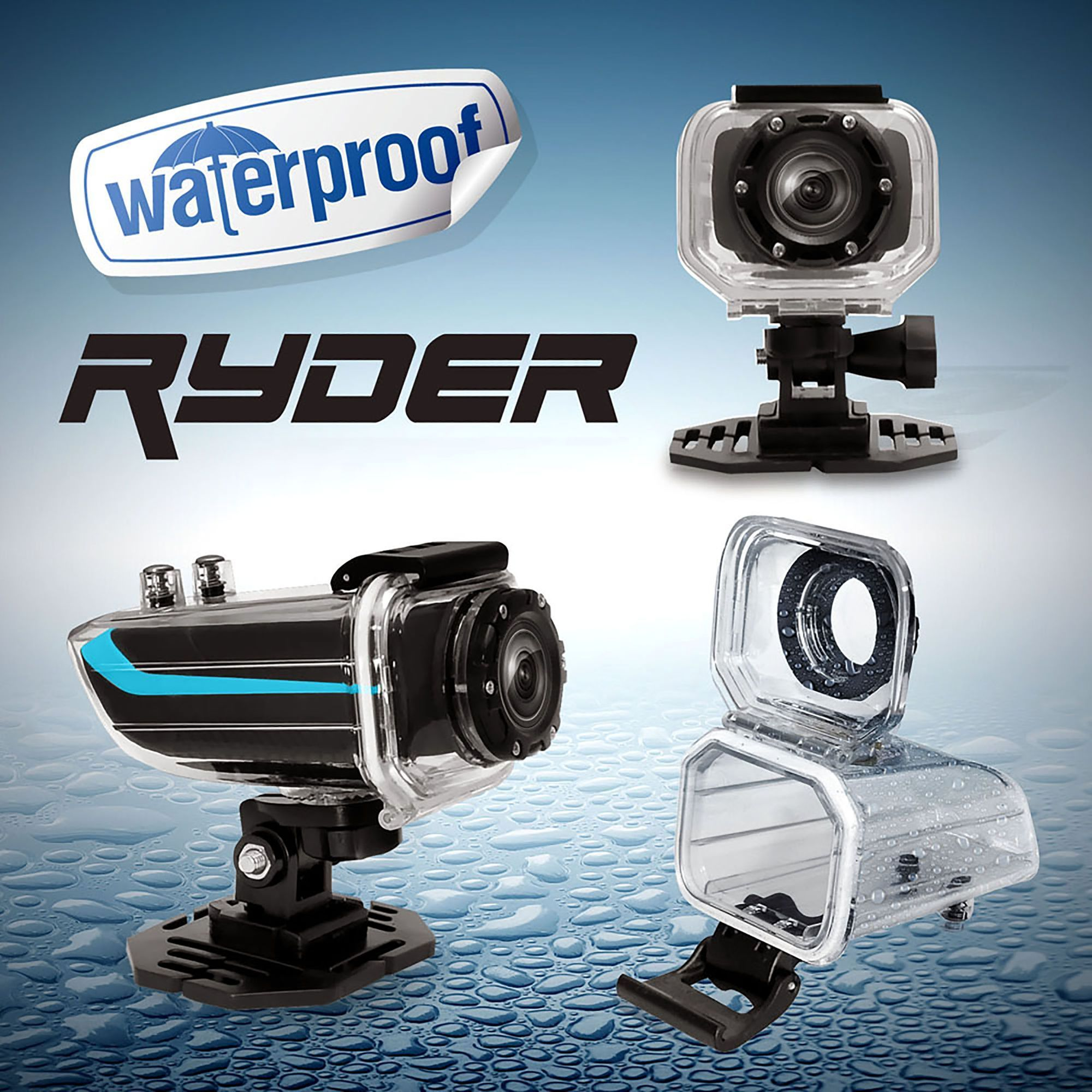 Pyle-Pro Sound Around GDV785BL HD Video Recording Gear Pro Ryder Action Camera, Hi-Resolution Fully HD, 16 Megapixel Images, 1080p Video, Fold-Out 1.5-Inch LCD Display