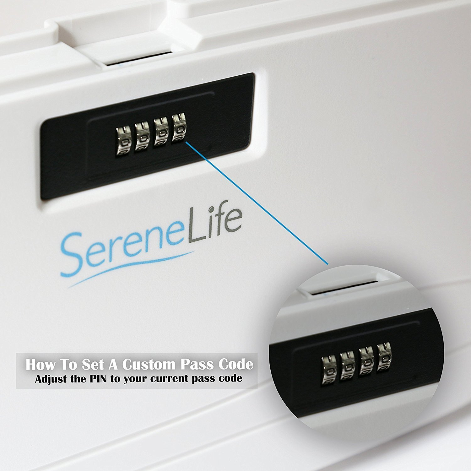 SereneLife Heavy Duty Storage Container Bin, Combination Lock,  (37 Gal.)