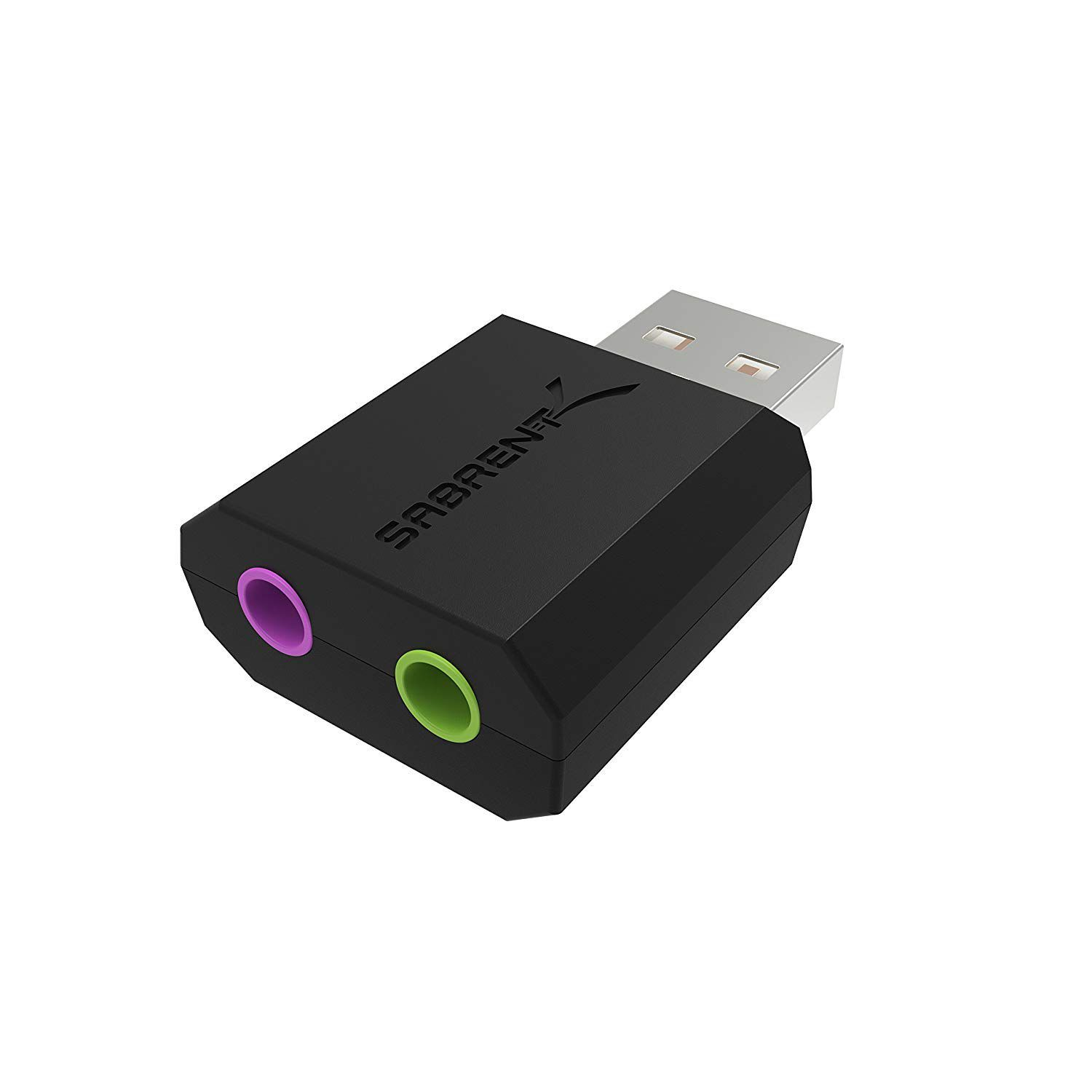 SABRENT USB External Stereo Sound Adapter for Windows and Mac. Plug and Play No Drivers Needed. (AU-MMSA)