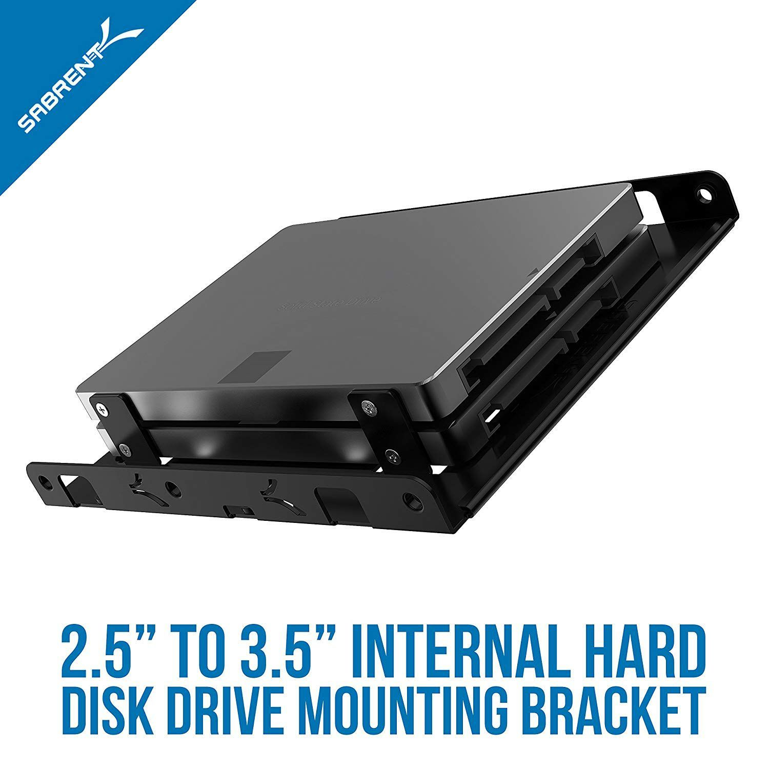 SABRENT 3.5 Inch to x2 SSD / 2.5 Inch Internal Hard Drive Mounting Kit [SATA and Power Cables Included] (BK-HDCC)