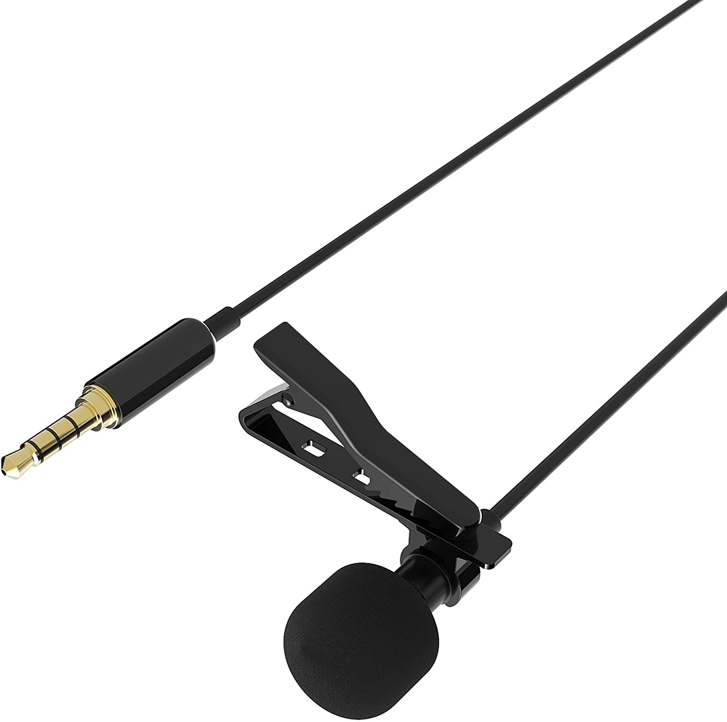 SABRENT Lavalier/Lapel Clip on Omnidirectional Condenser Microphone for iPhone & Android Smartphones or Any Other Mobile Device (AU-SMCR)