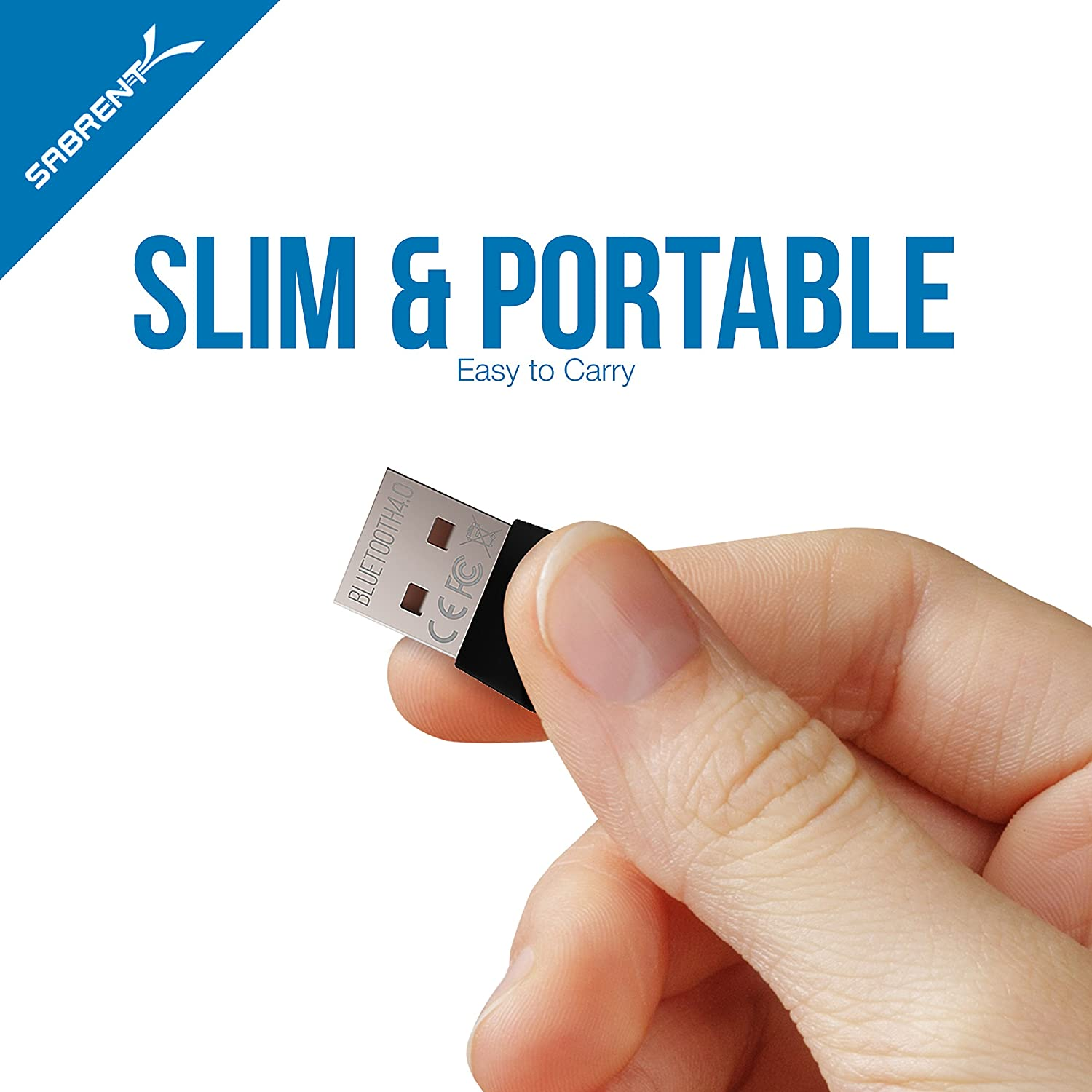 SABRENT USB Bluetooth 4.0 Micro Adapter for PC [v4.0 Class 2 with Low Energy Technology] (BT UB40)