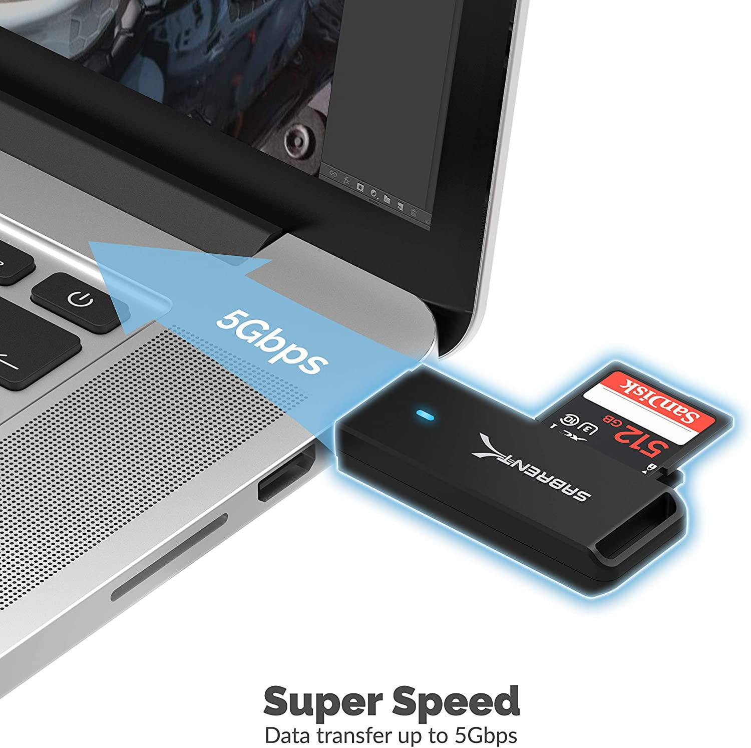 SABRENT USB 3.0 Micro SD and SD Card Reader (CR-T2MS)