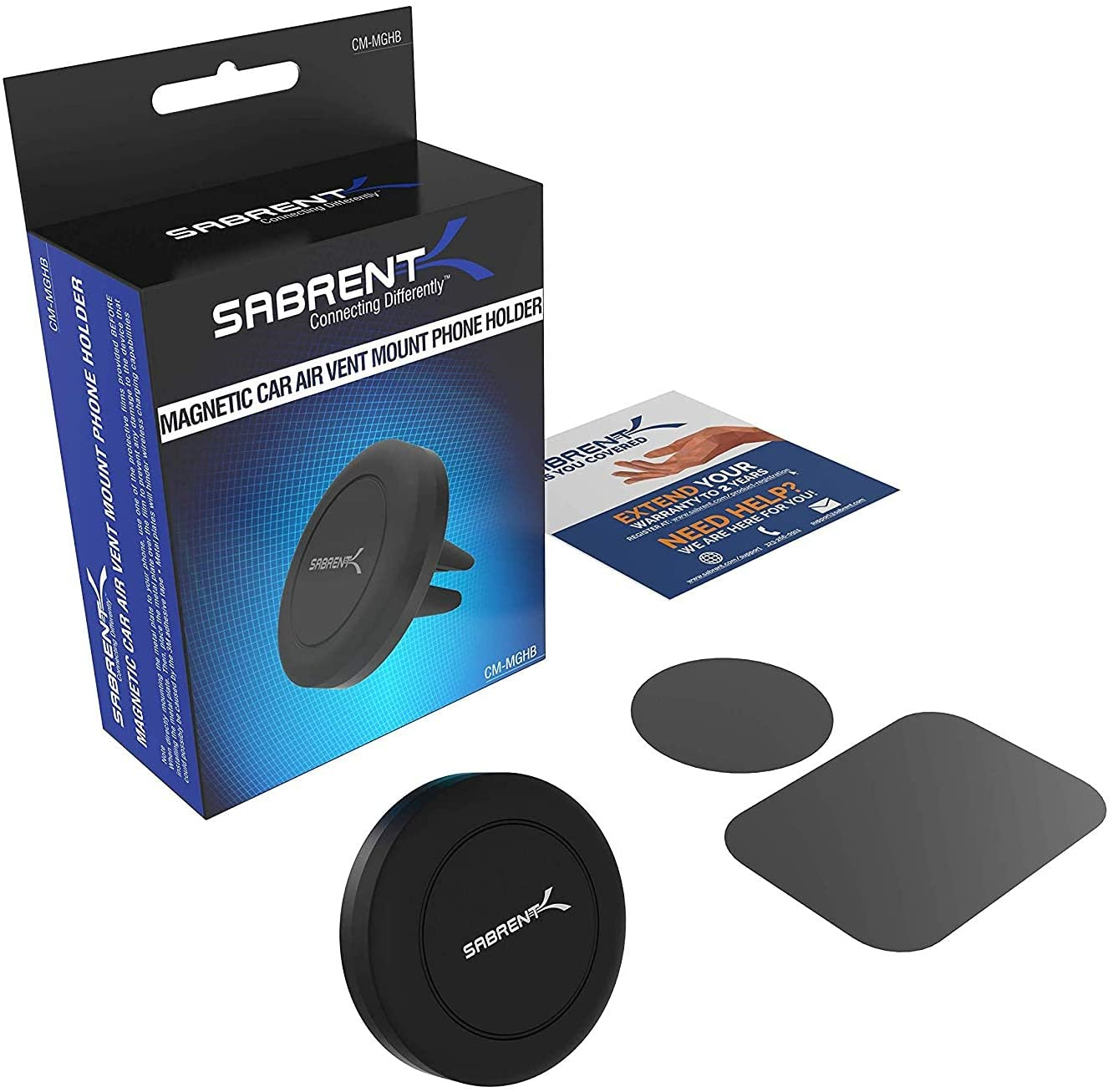 SABRENT Air Vent Magnetic Universal Car Mount Holder for Most Smartphones Devices (CM-MGHB)