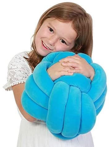 Playlearn Cuddle Ball Knot Pillow - Sensory Pillow – Plush Toy Hugging Pillow – Calming Stress Relief Toy for Kids – 10 Inch