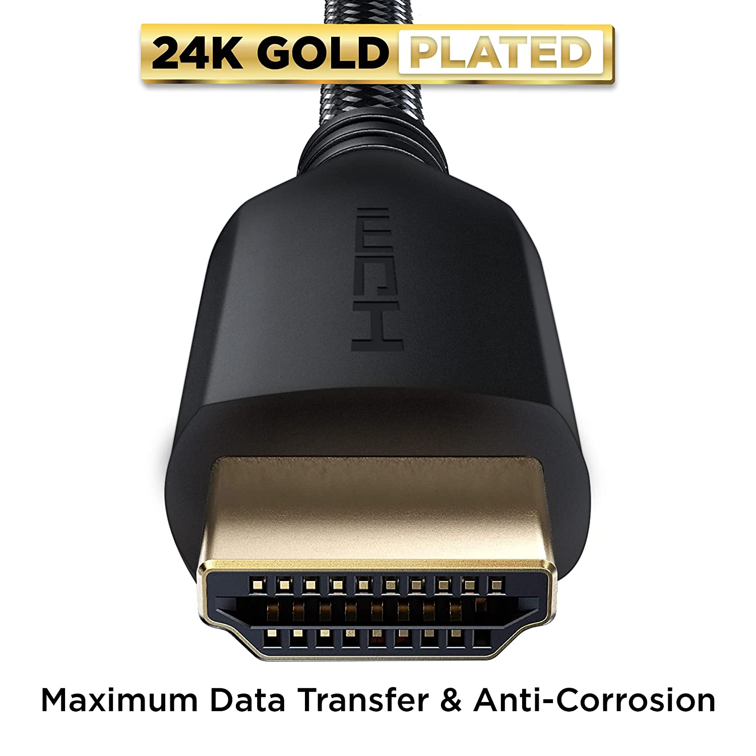 PowerBear 4K HDMI Cable 6 ft [2 Pack] High Speed, Braided Nylon & Gold Connectors, 4K @ 60Hz, Ultra HD, 2K, 1080P, ARC & CL3 Rated | for Laptop, Monitor, PS5, PS4, Xbox One, Fire TV, Apple TV & More
