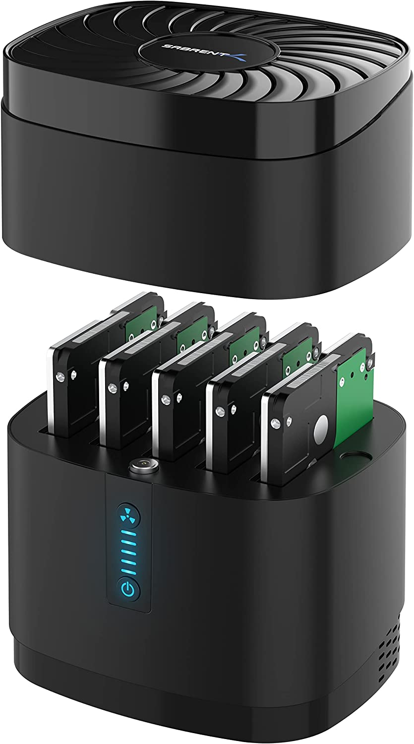 SABRENT 5-Bay USB 3 RAID Docking Station for 2.5” SATA HDDs and SSDs (DS-5RSS)