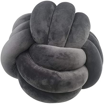 Cuddle Ball Knot Pillow - Sensory Pillow – Plush Toy Hugging Pillow – Calming Stress Relief Toy for Kids – 10 Inch - Grey