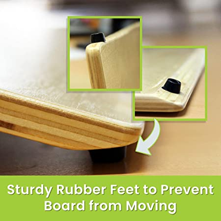 Playlearn Ergonomic Wooden Writing Slope/Slant Board - 20 Degree Optimal Angle - Extra Wide with Pen Holder