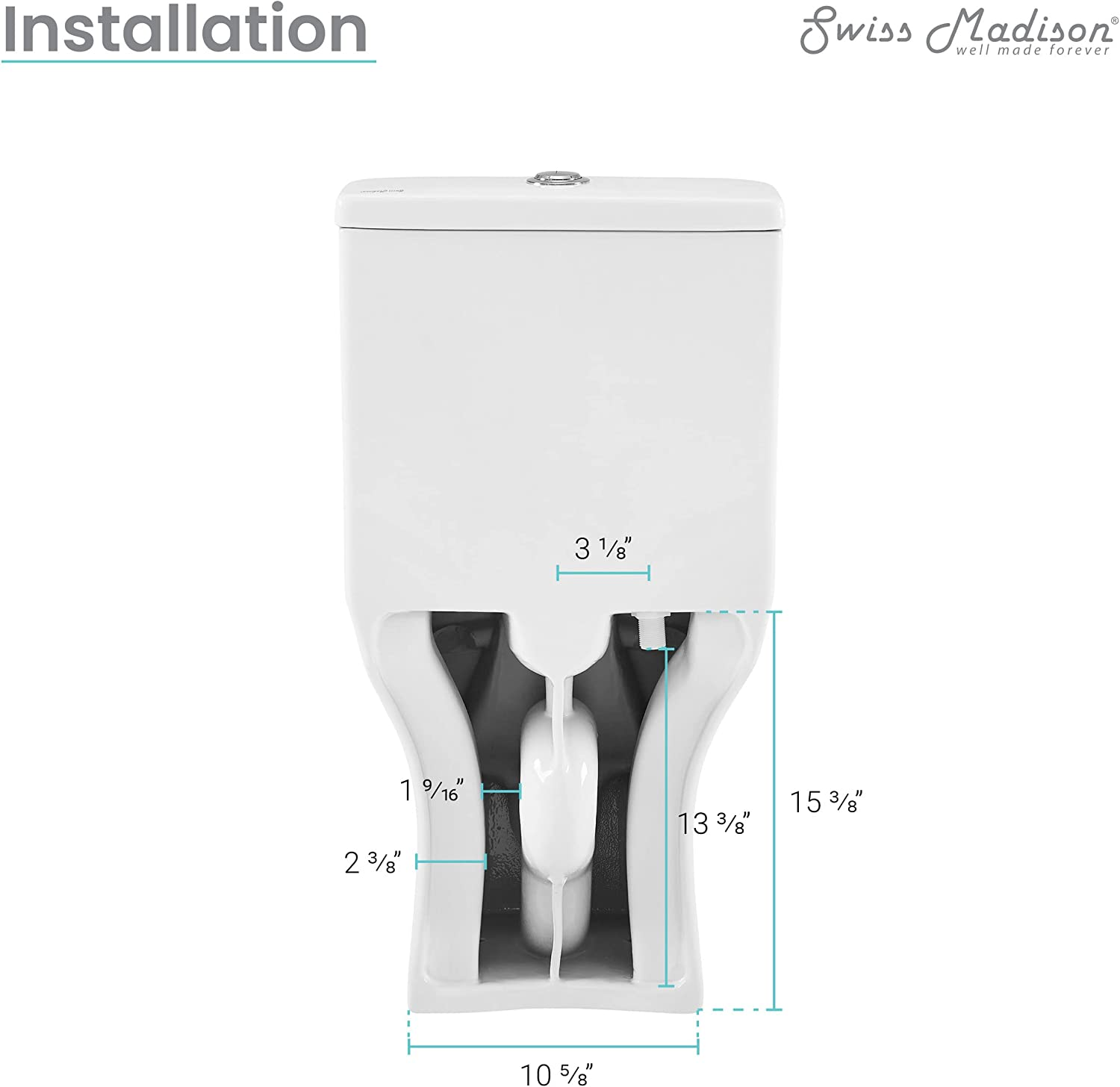 Carre One-Piece Square Toilet Dual-Flush 1.1/1.6 gpf