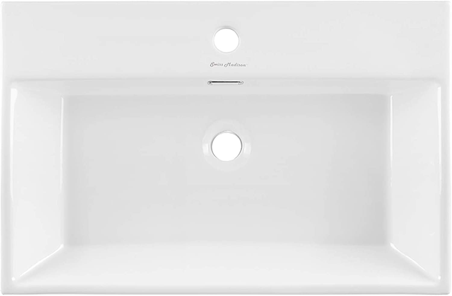 Swiss Madison Well Made Forever SM-CS771 Claire 24" Console Sink, Glossy White