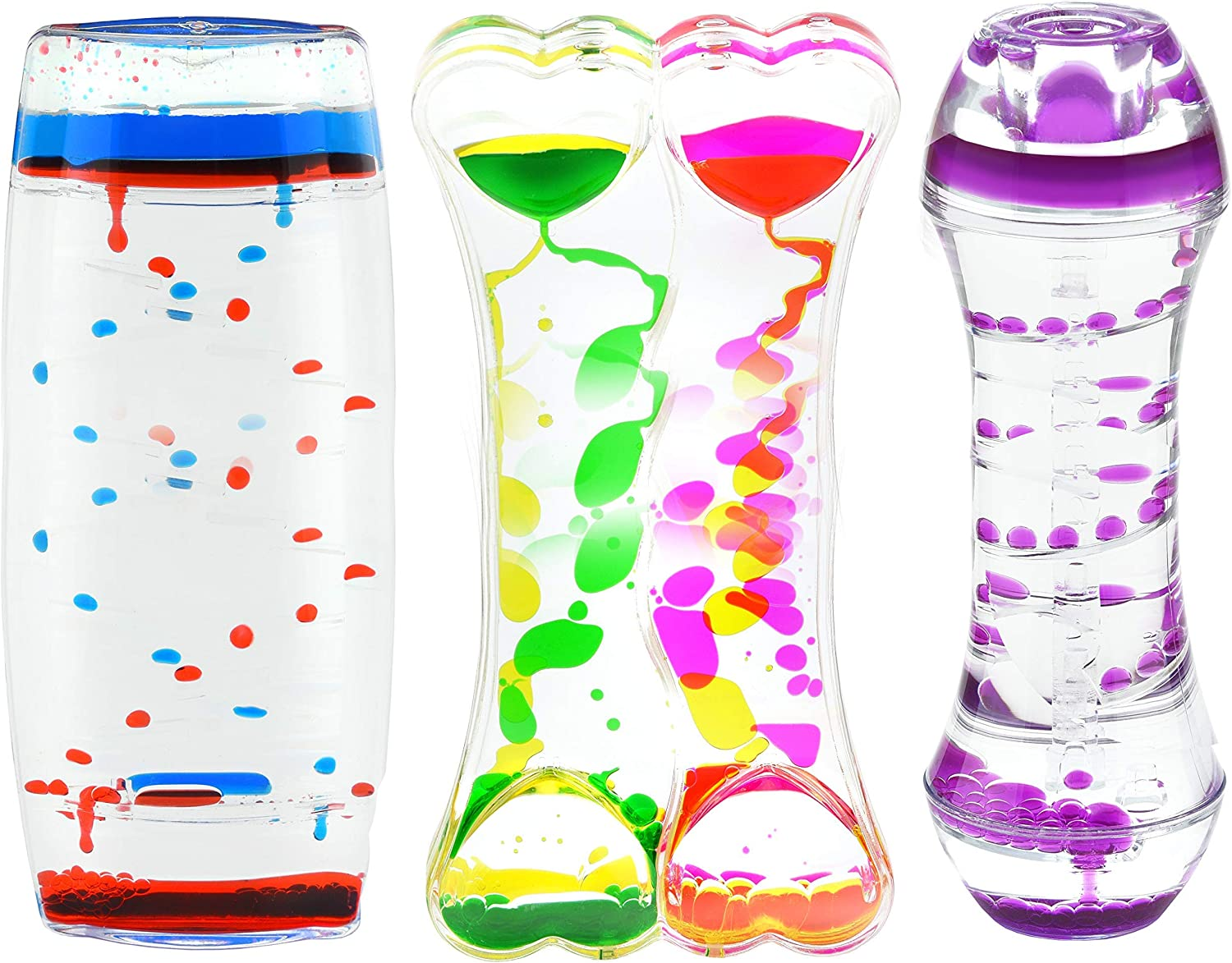 Sensory Liquid Timer - Motion Bubbler - Fidget Toys - Variety 3 Pack