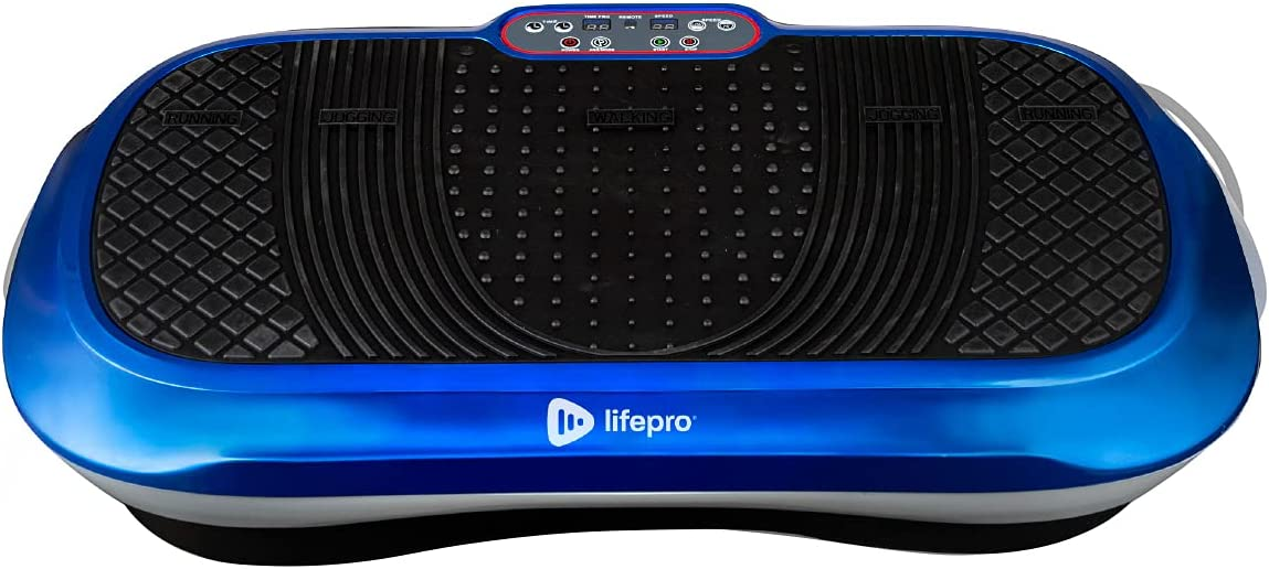 LifePro Waver Vibration Plate - Home Workout Machine with Loop Bands for Weight Loss & Toning in Blue