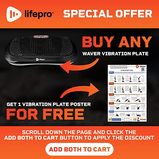 Lifepro Waver Mini Vibration Plate - Whole Body Vibration Platform Exercise  Machine - Home & Travel Workout Equipment for Weight Loss, Toning 