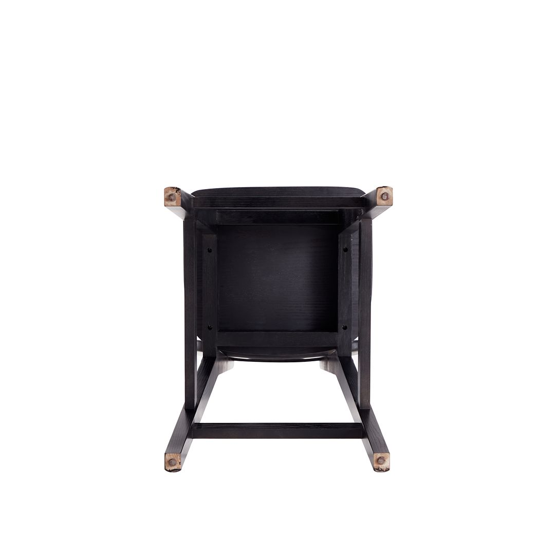 Versailles Counter Stool in Black and Natural Cane