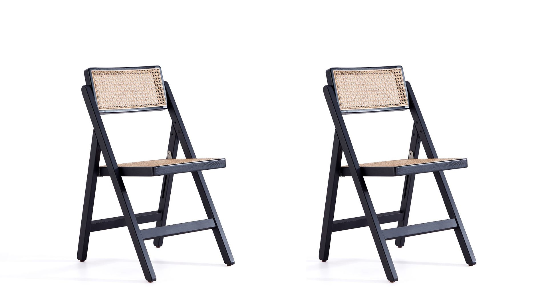 Pullman Folding Dining Chair in Nature Cane- Set of 2