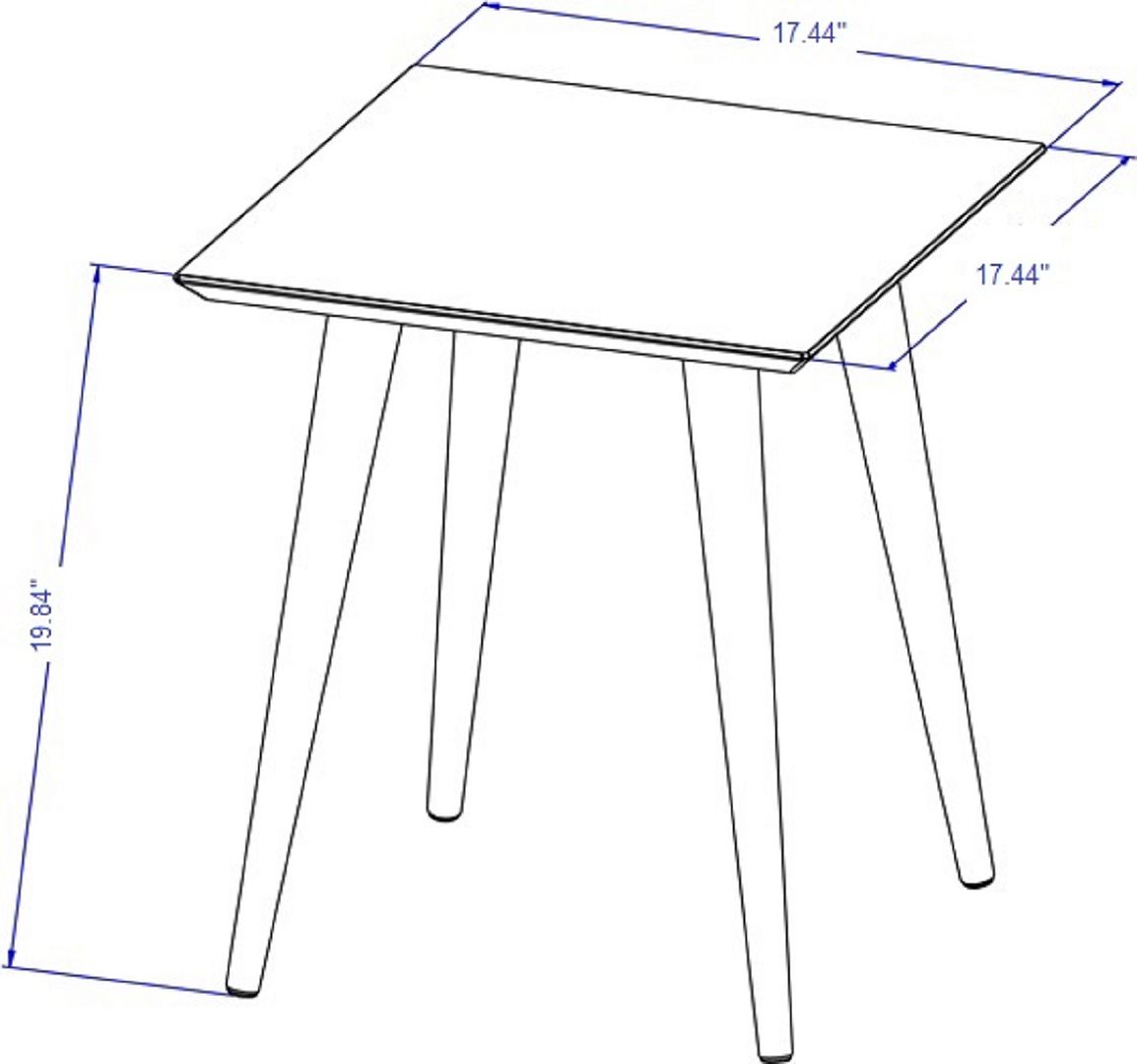 Utopia High Square End Table