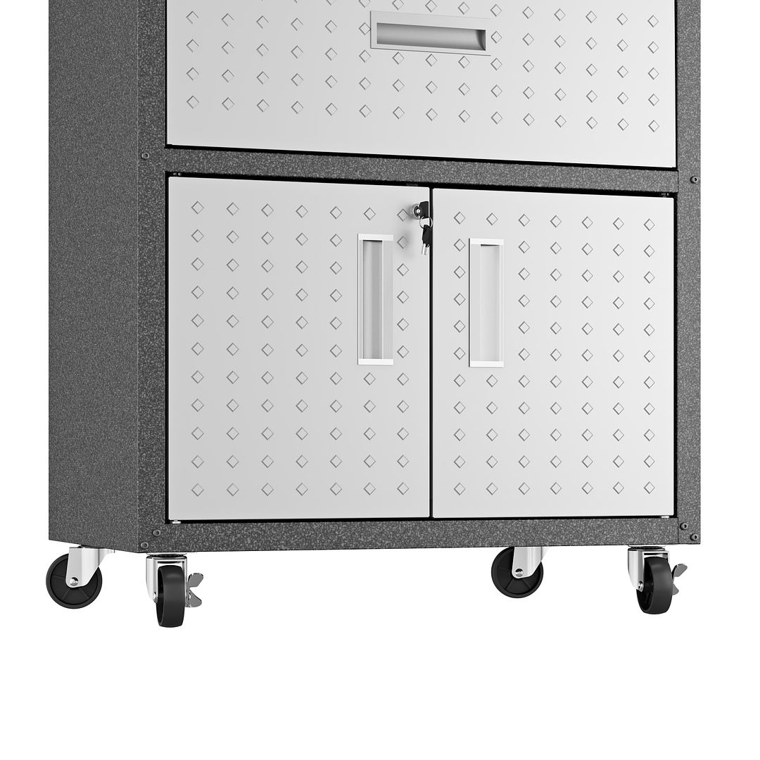 Fortress 31.5" Mobile Garage Cabinet with Drawer and Shelves